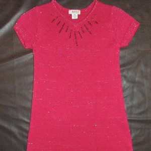 Route 66 Sequined Short Sleeved, Long Sweater - Girls XL